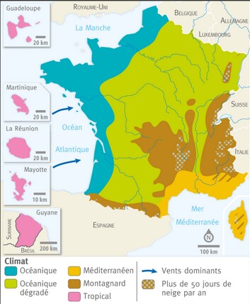 Carte France Climat Histographie