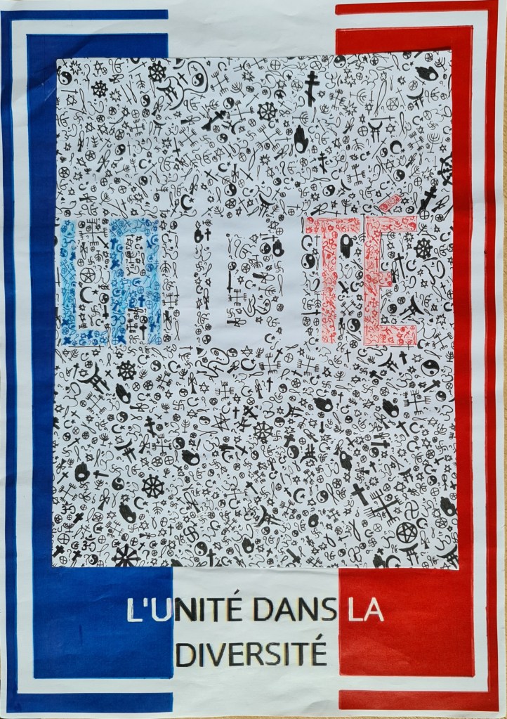 Affiche laïcité réalisée par les élèves