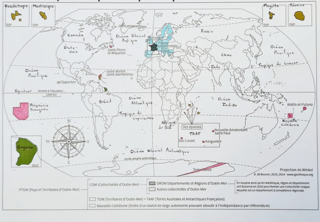 Carte de France réalisée par des élèves