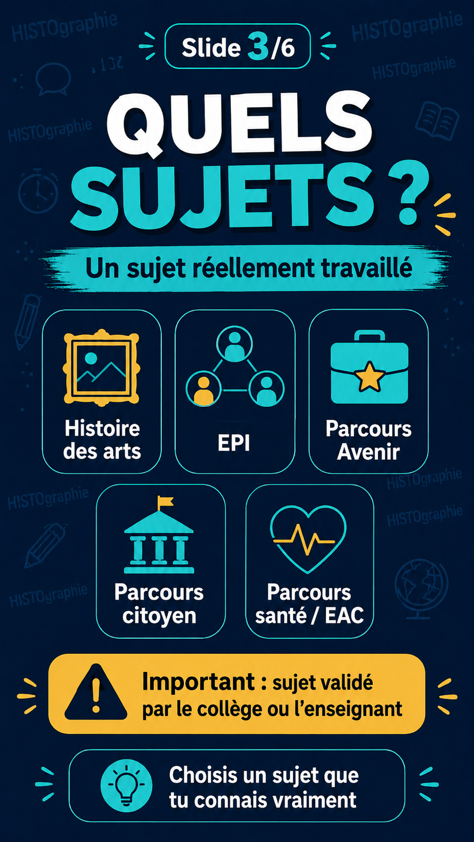 Quels sujets présenter à l’oral du brevet ?