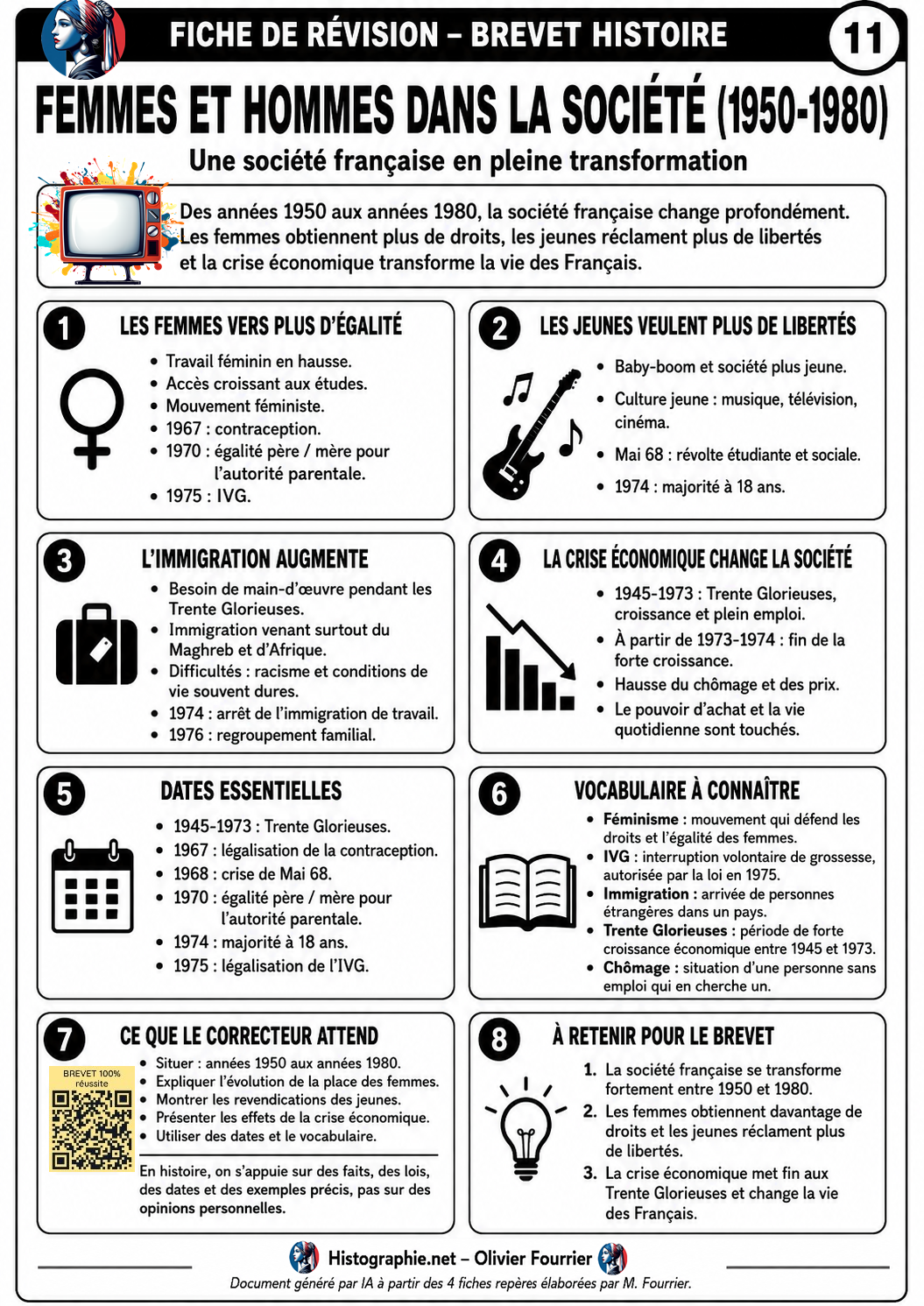 Fiche histoire condensée Brevet 2026 numéro 11